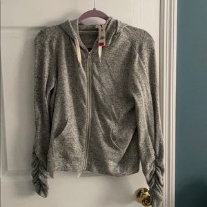 Grey zip up hoodie